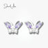 Small Purple Butterfly Earrings jewelaus