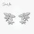 Sterling Silver Dragonfly Earrings jewelaus