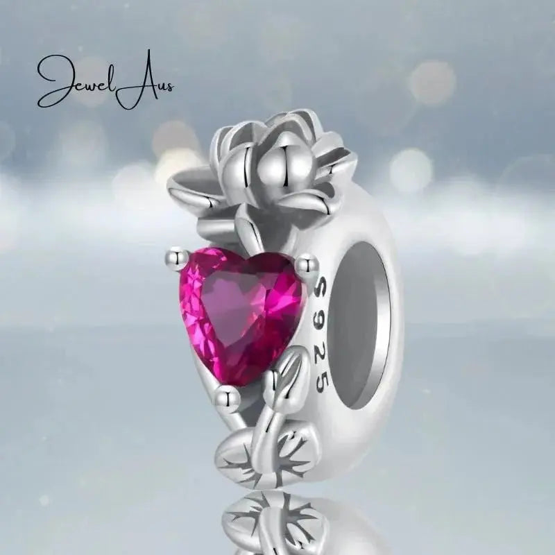 jewelaus CHARMS July Birthstone Flower Stopper Charm