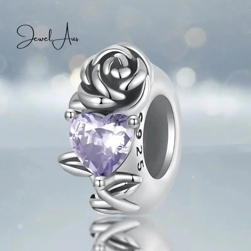 jewelaus CHARMS June Birthstone Flower Stopper Charm