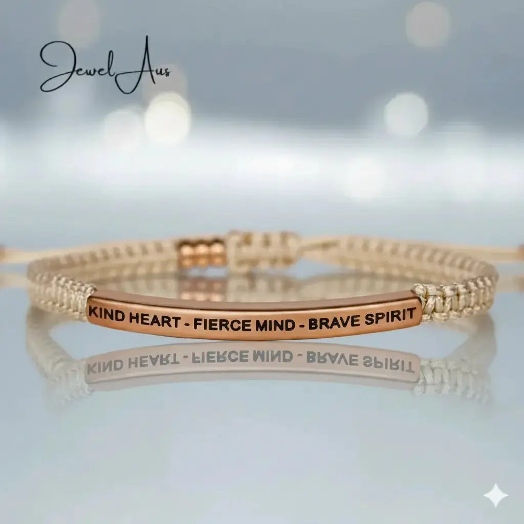 KIND HEART - FIERCE MIND -BRAVE SPIRIT Cored Bracelet jewelaus