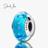 jewelaus CHARMS Light Blue Bubble Murano Charm