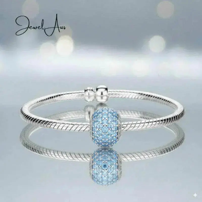 jewelaus CHARMS Light Blue Pave Charm