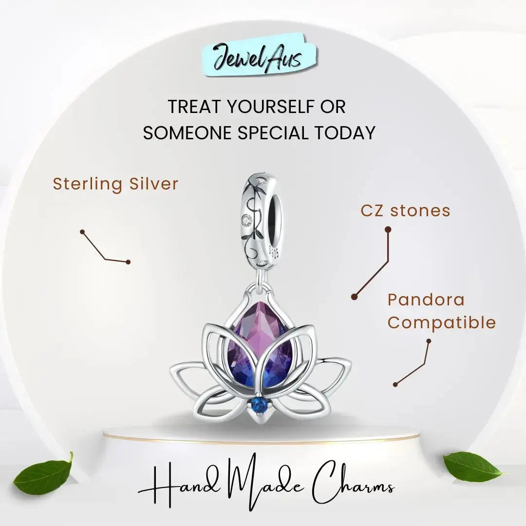 shipped in AUS CHARMS Lotus Charm