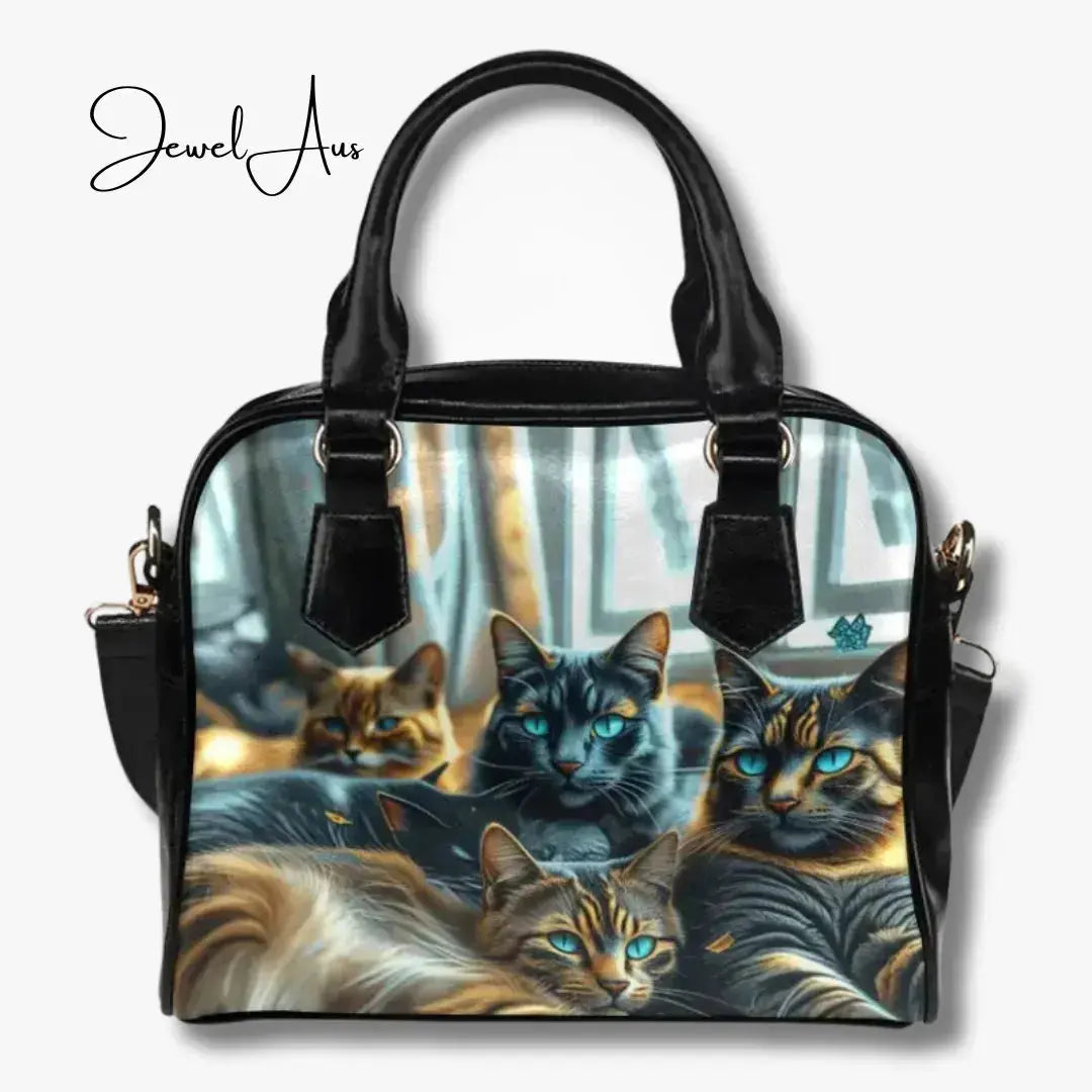 Inkedjoy Handbag Love Cats Printed Handbag