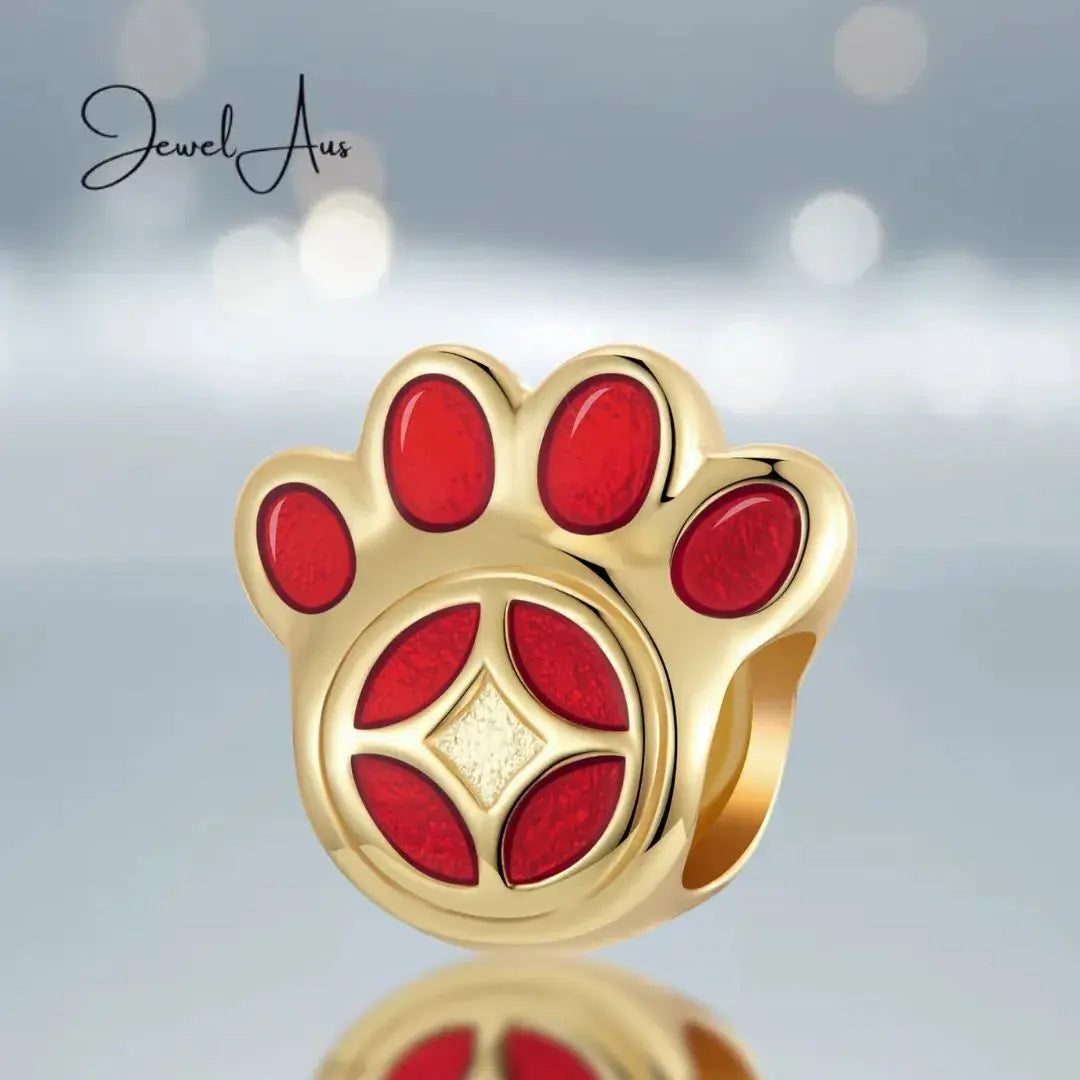 Lucky Paw Print Charm jewelaus