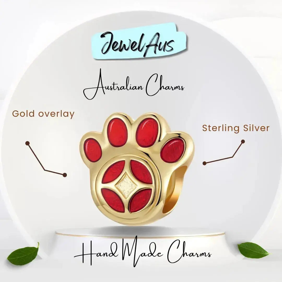 jewelaus CHARMS Lucky Paw Print Charm