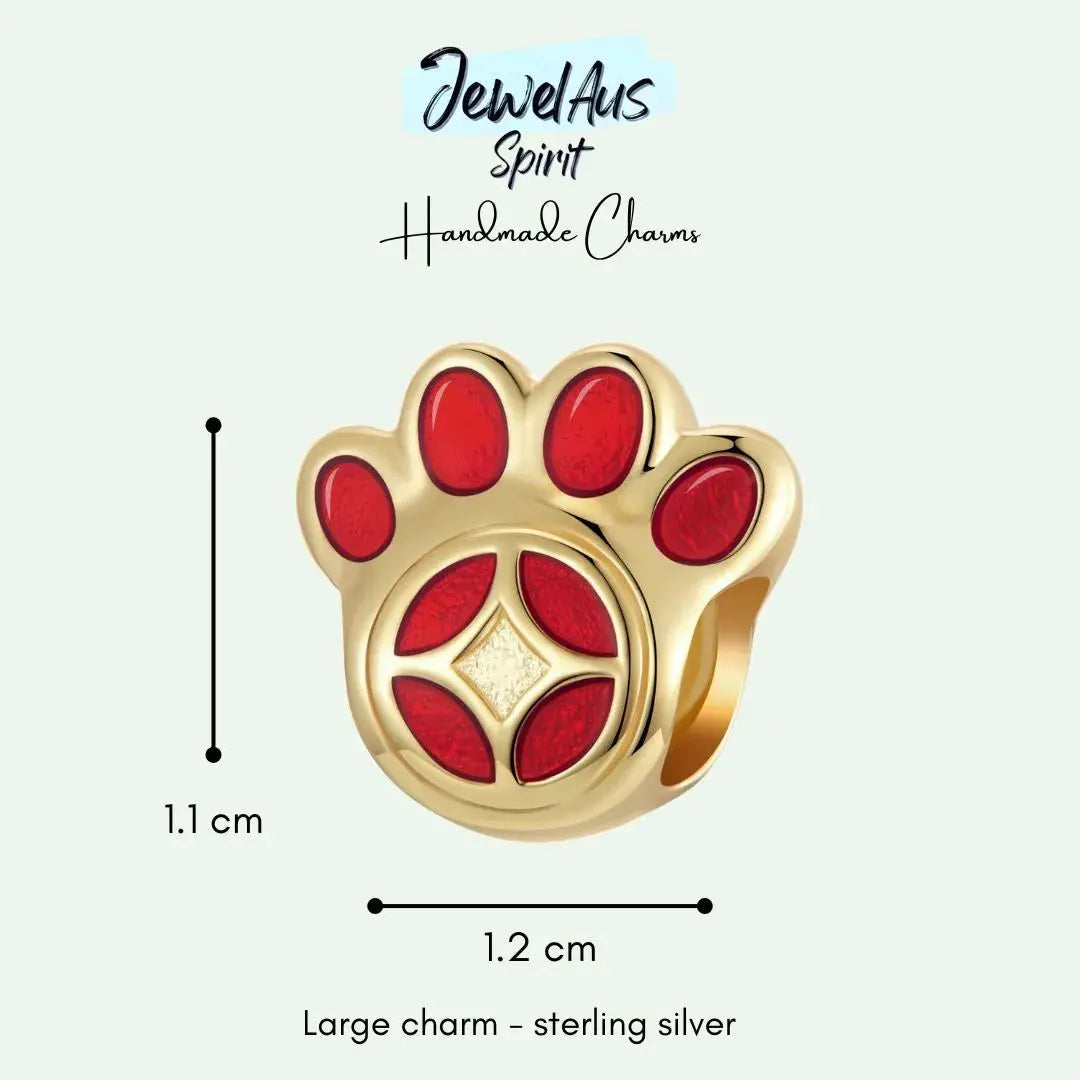 Lucky Paw Print Charm jewelaus