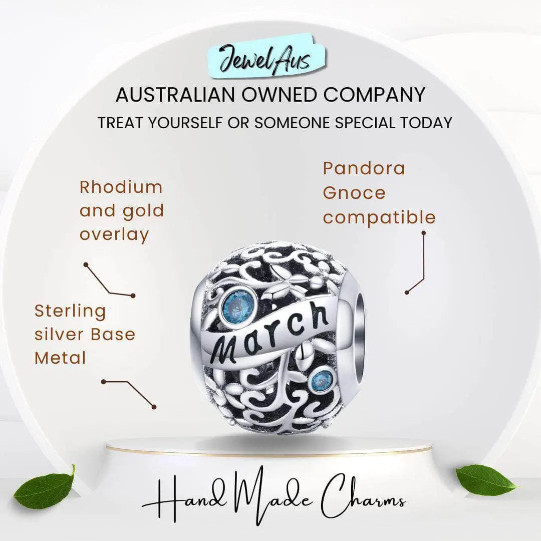 jewelaus CHARMS March Birthstone Charm