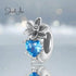 March Birthstone Flower Stopper Charm jewelaus
