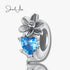 jewelaus CHARMS March Birthstone Flower Stopper Charm