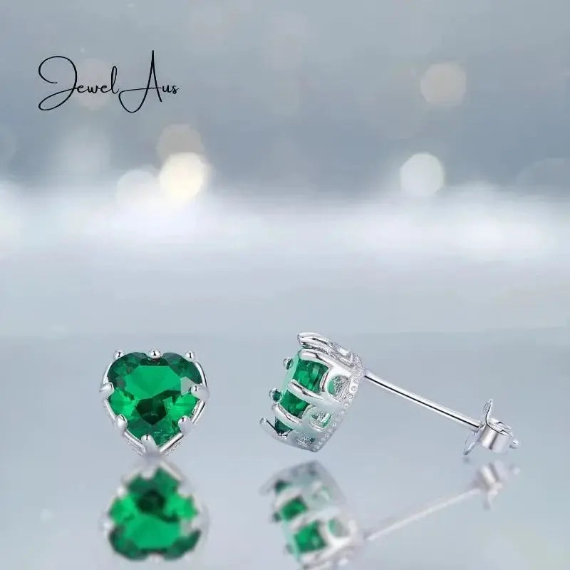 jewelaus Earrings May Birthstone Stud Earrings