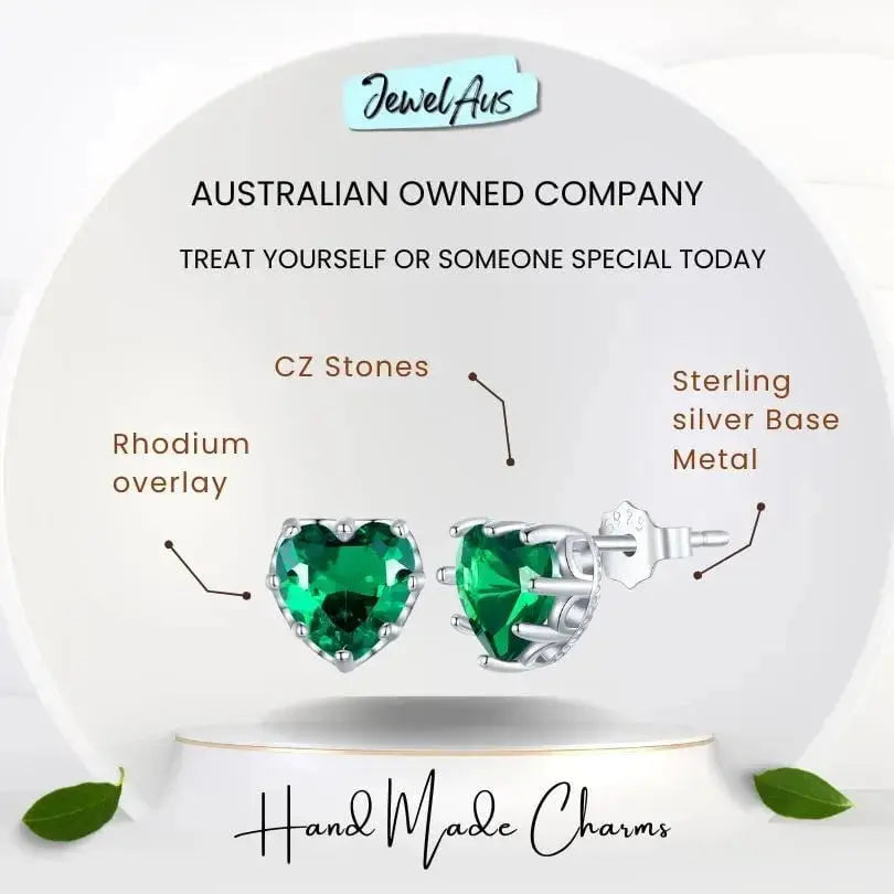 jewelaus Earrings May Birthstone Stud Earrings