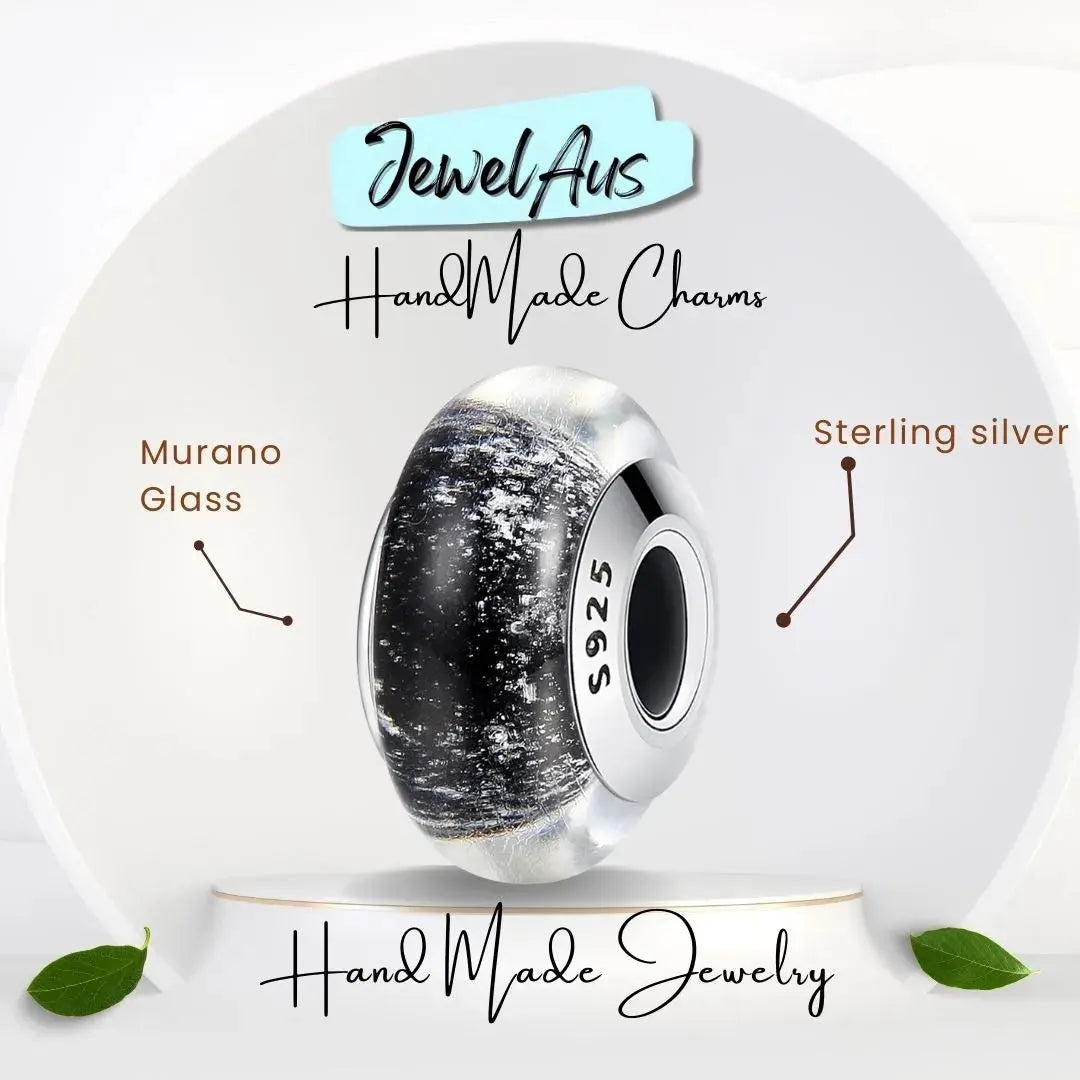Murano Black Night Charm jewelaus
