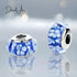 Murano Blue Flower Charm jewelaus