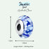 Murano Blue Flower Charm jewelaus