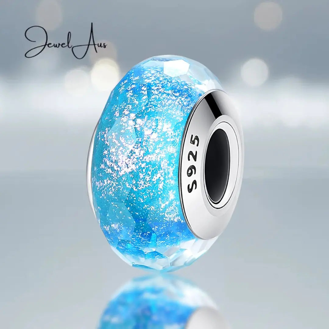 Murano Blue Glass Charm jewelaus