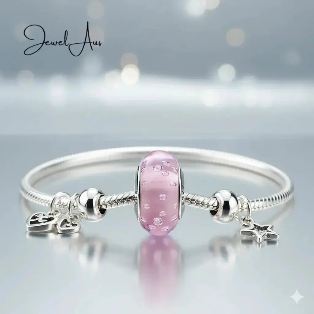 jewelaus CHARMS Murano Charm - Pink Bubble