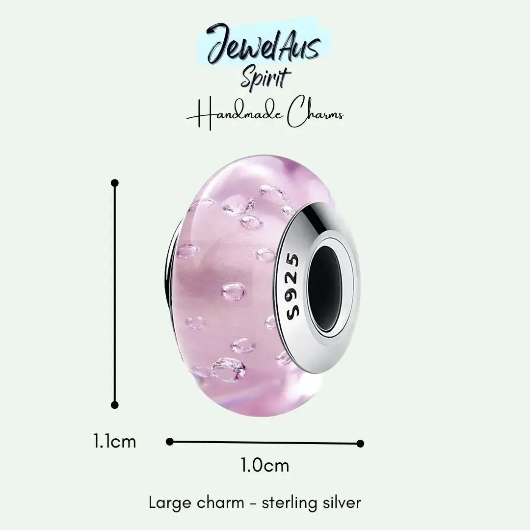 jewelaus CHARMS Murano Charm - Pink Bubble