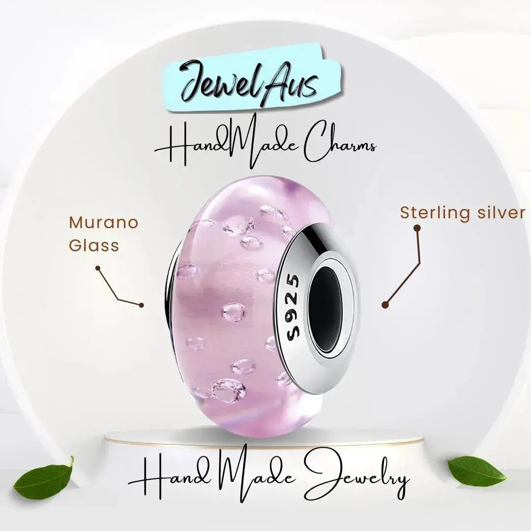 jewelaus CHARMS Murano Charm - Pink Bubble