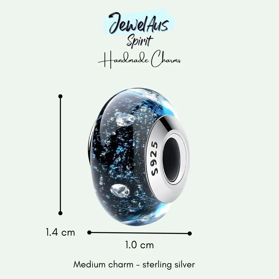 Murano Dark Sky Charm jewelaus