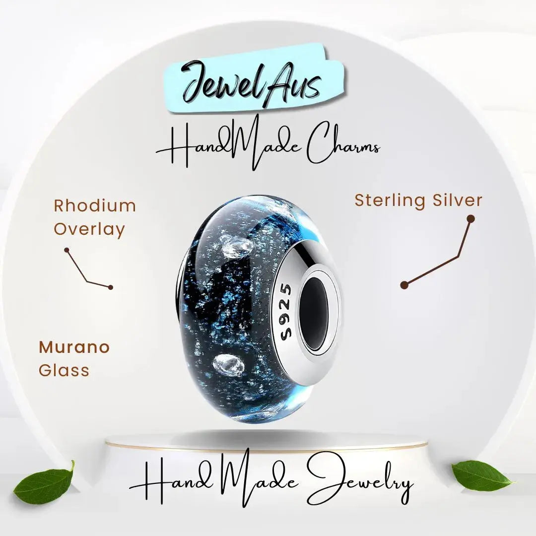 Murano Dark Sky Charm jewelaus