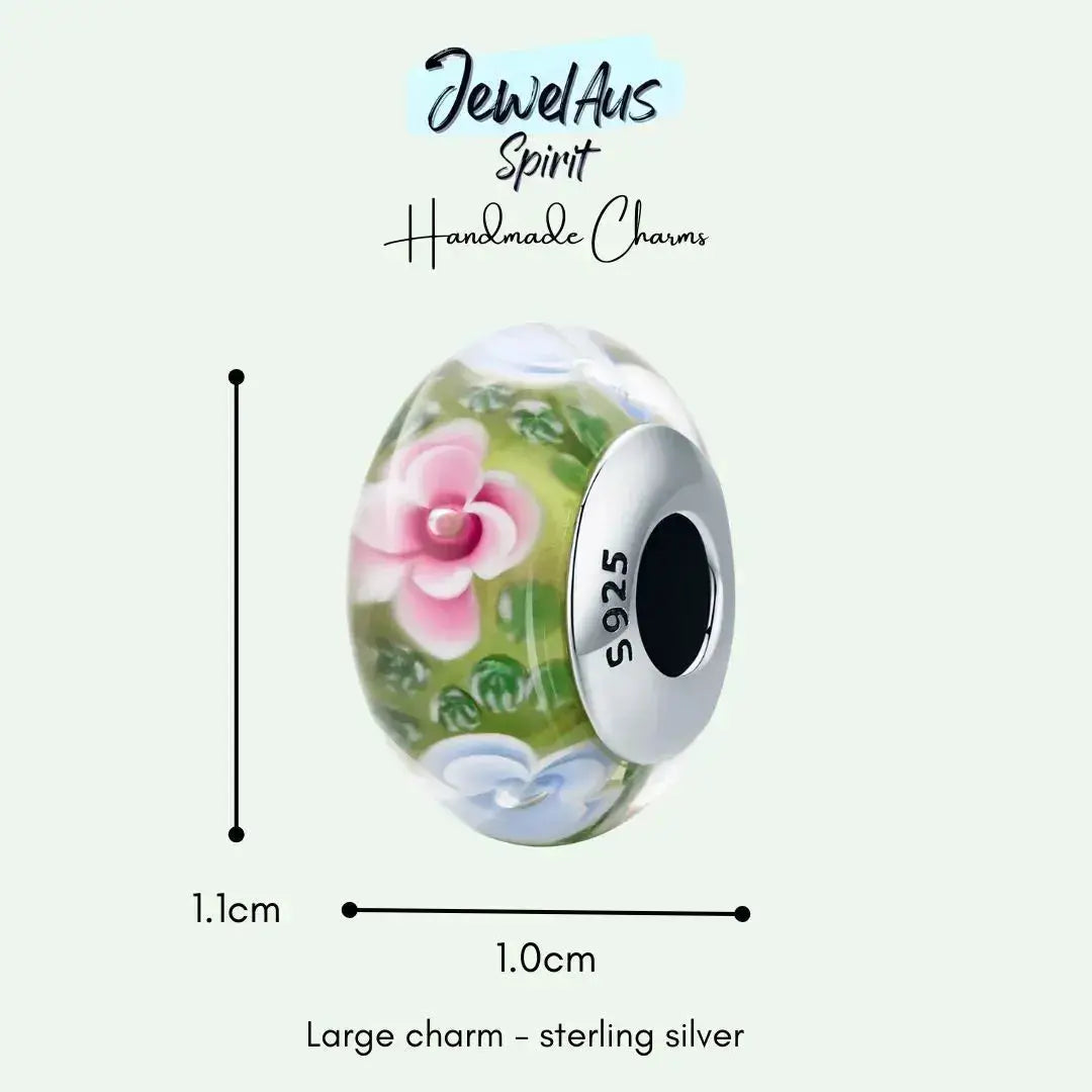 jewelaus CHARMS Murano Flower Glass Charm
