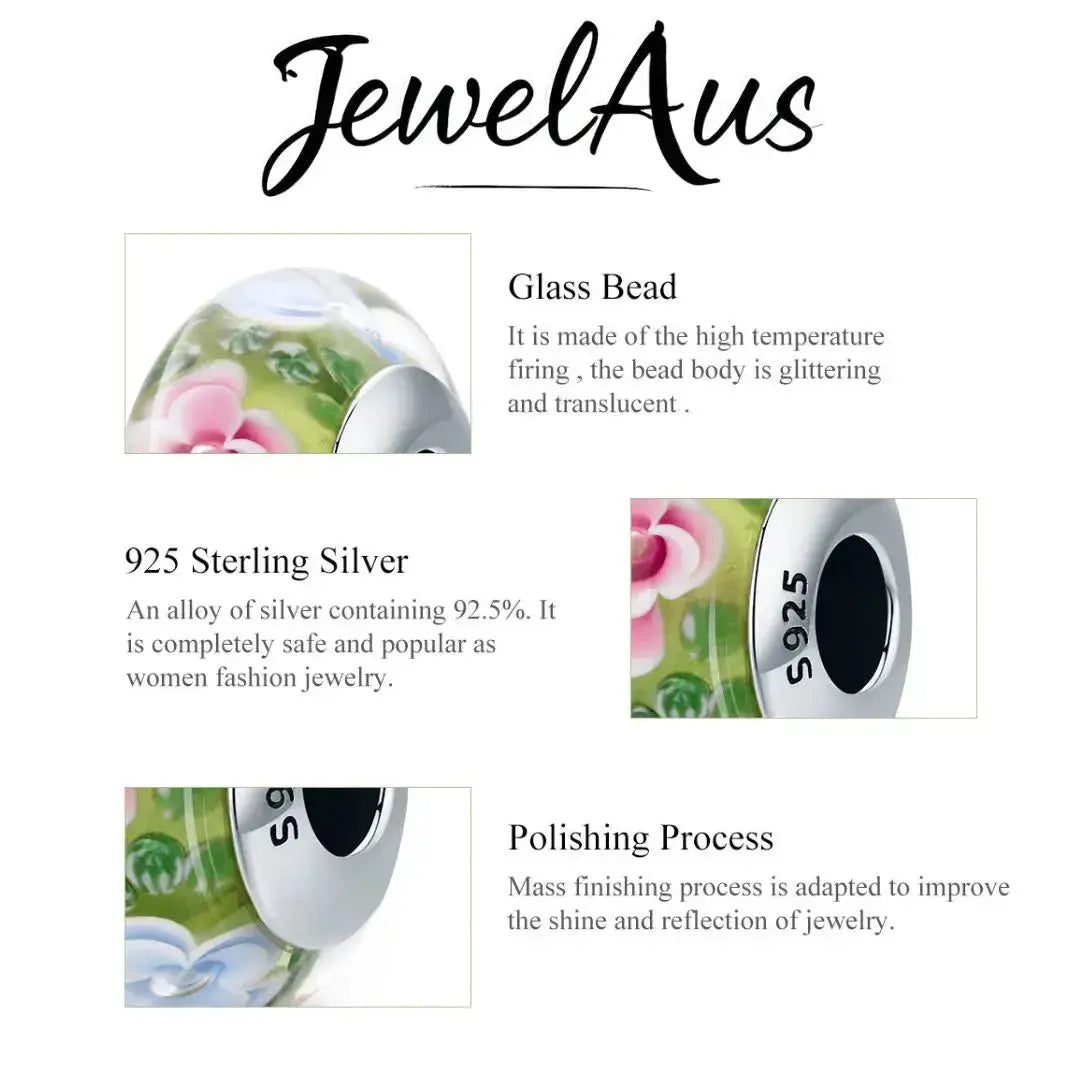 jewelaus CHARMS Murano Flower Glass Charm