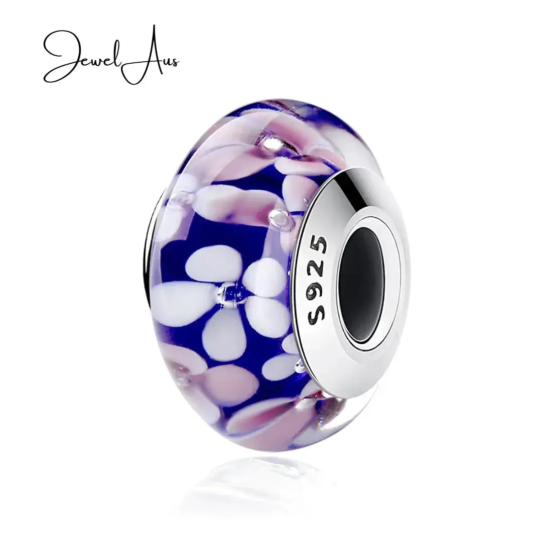 jewelaus CHARMS Murano Flower Glass Charm