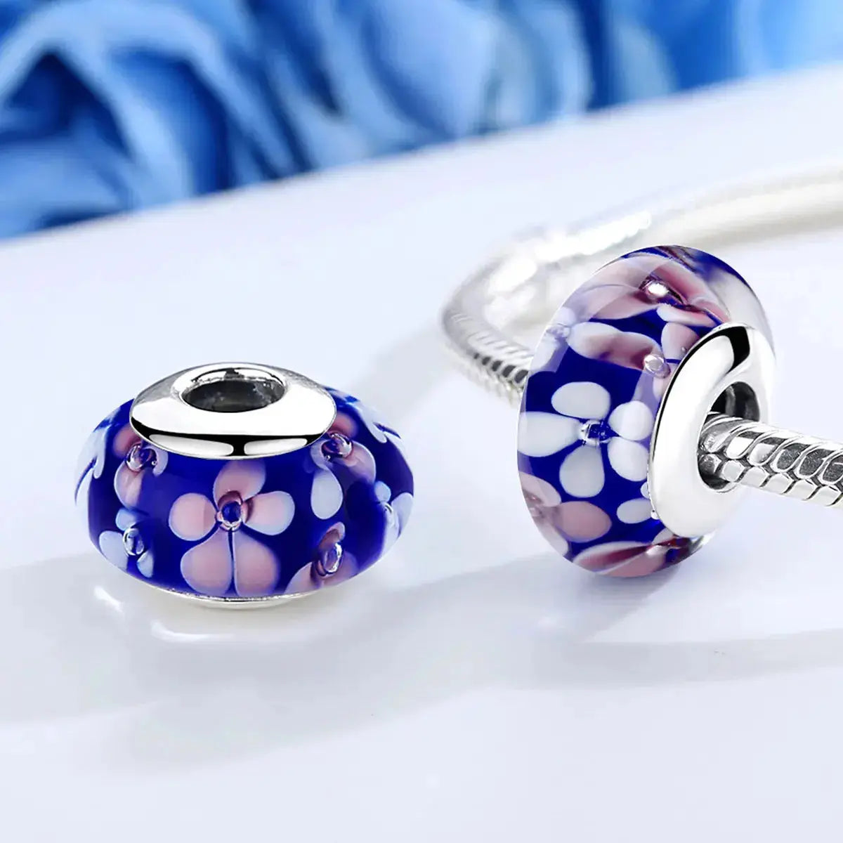 jewelaus CHARMS Murano Flower Glass Charm