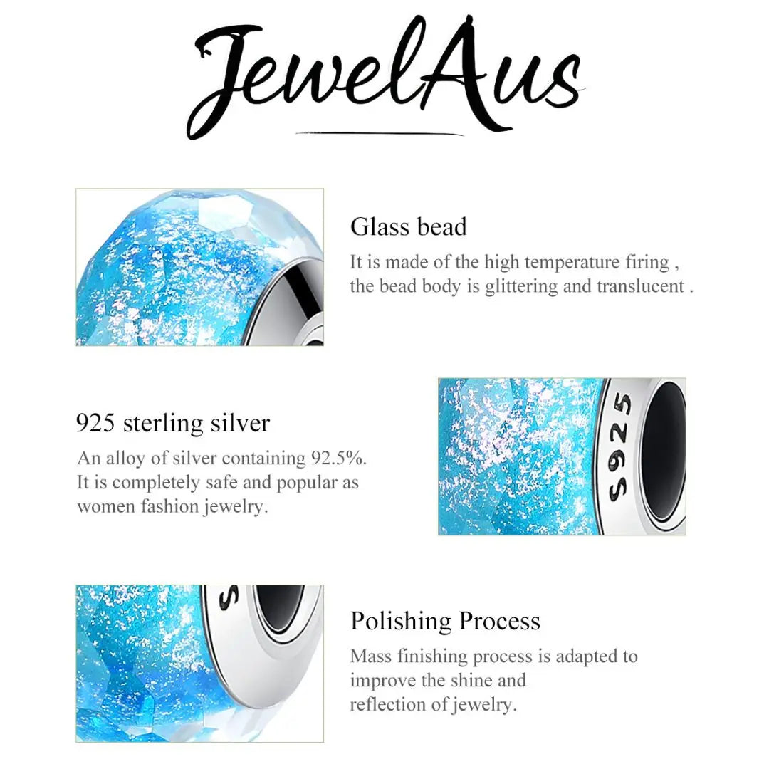 Murano Ocean Blue Charm jewelaus