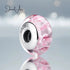 Murano Pink Flower Charm jewelaus