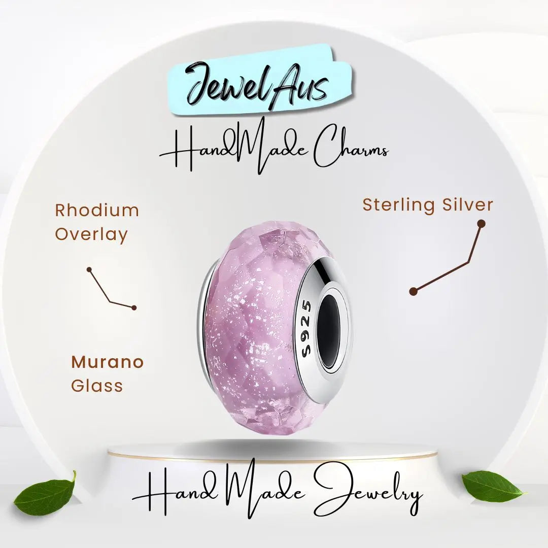 Murano Pink charm jewelaus