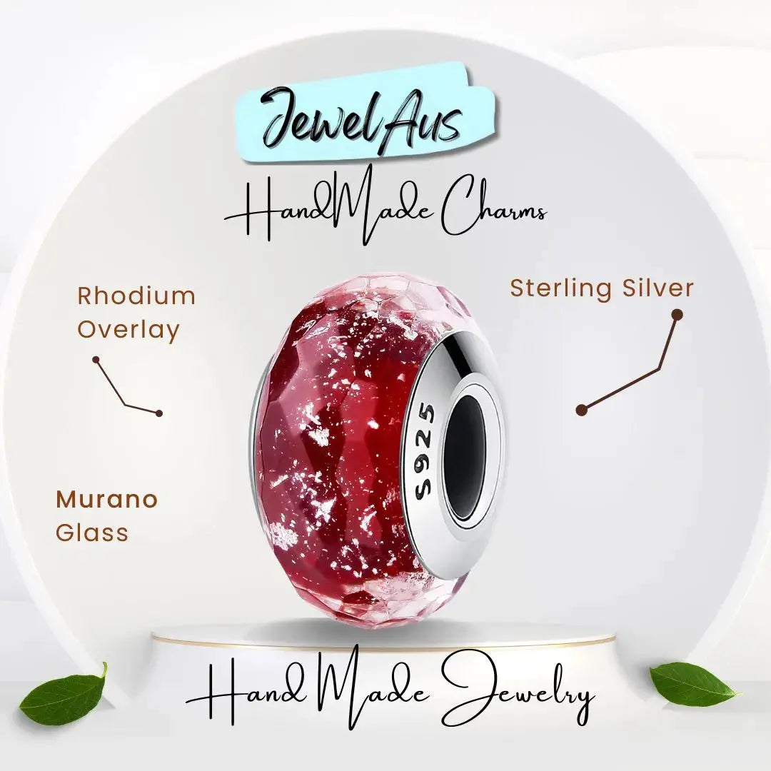 Murano Red charm jewelaus
