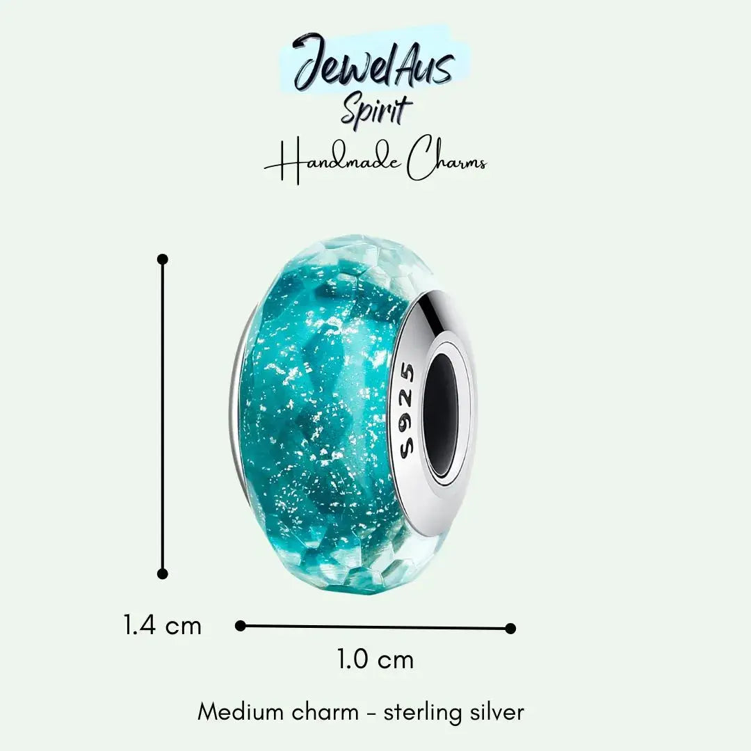 Murano Turquoise charm jewelaus