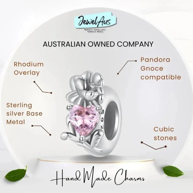 jewelaus CHARMS October Birthstone Flower Stopper Charm