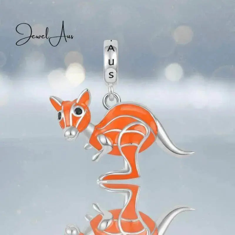 jewelaus CHARMS Outback Orange Aussie Kangaroo Charm