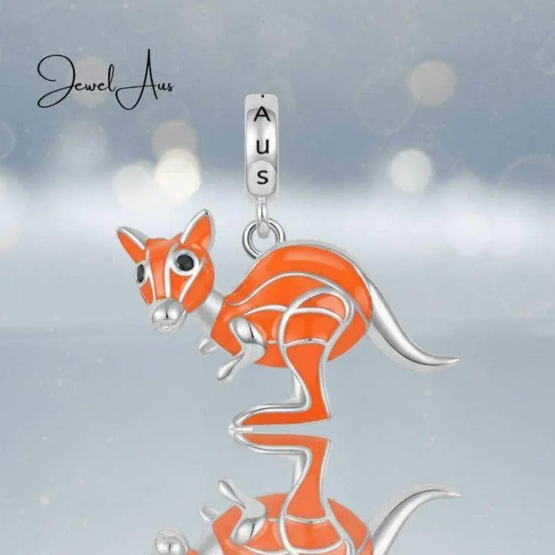 jewelaus CHARMS Outback Orange Aussie Kangaroo Charm