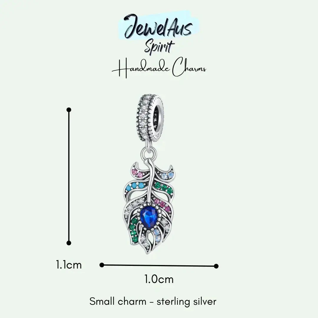 jewelaus CHARMS Peacock Feather charm