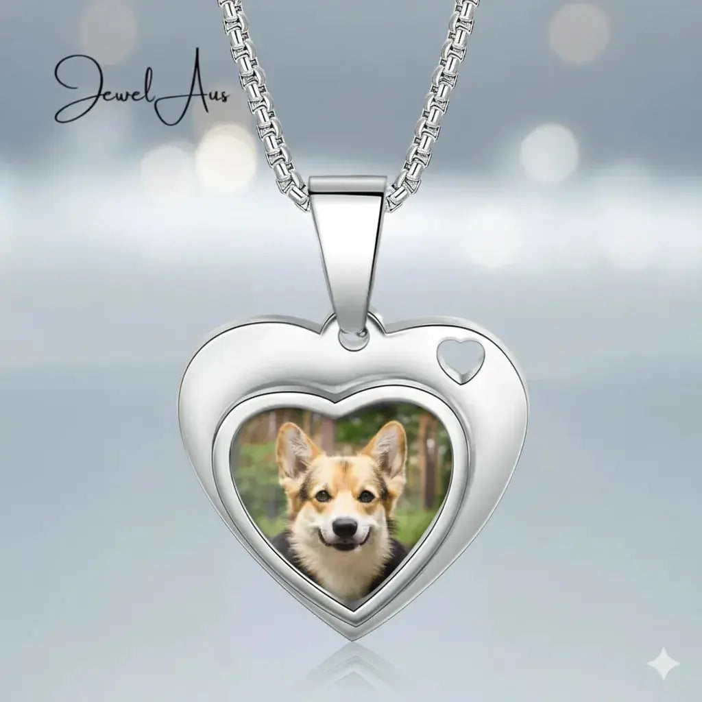 Personalized Stainless Steel Photo Necklace jewelaus