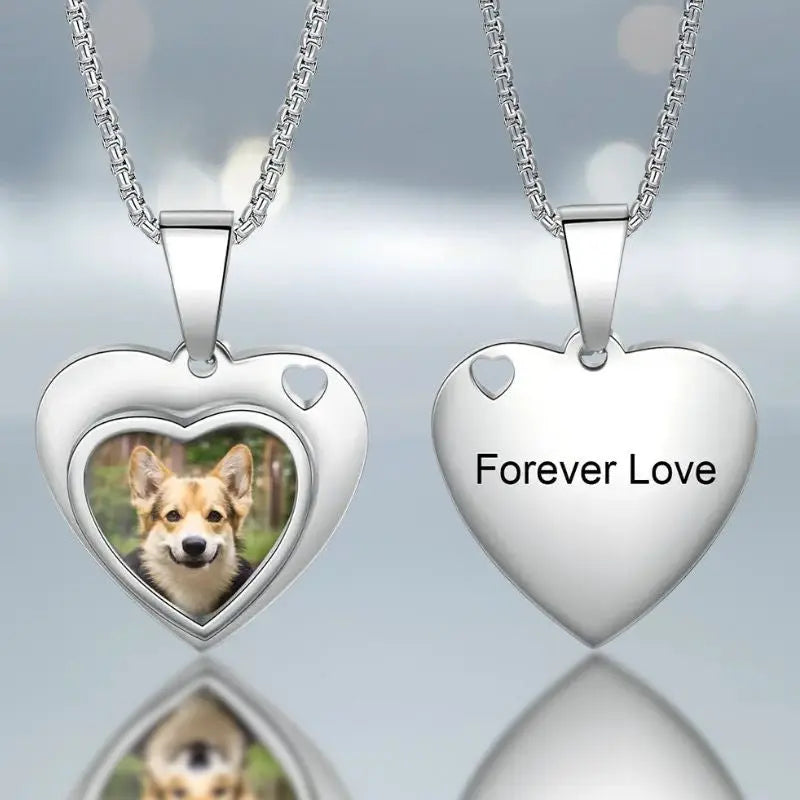 Personalized Stainless Steel Photo Necklace jewelaus