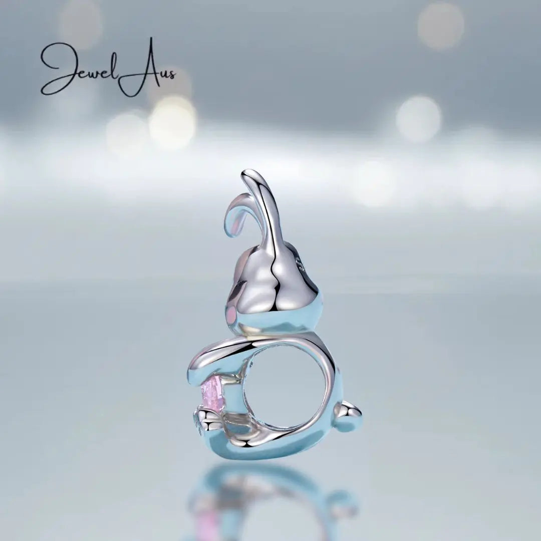 Pink Gem Bunny Charm jewelaus