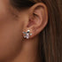 jewelaus Earrings Pink Gem Flower Earrings