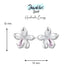jewelaus Earrings Pink Gem Flower Earrings