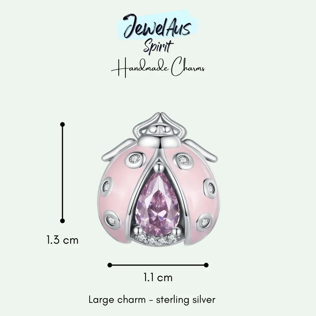 Pink Ladybug charm shipped in AUS
