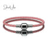 jewelaus CHARMS Pink Leather Bracelets