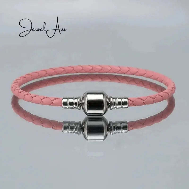 jewelaus CHARMS Pink Leather Bracelets