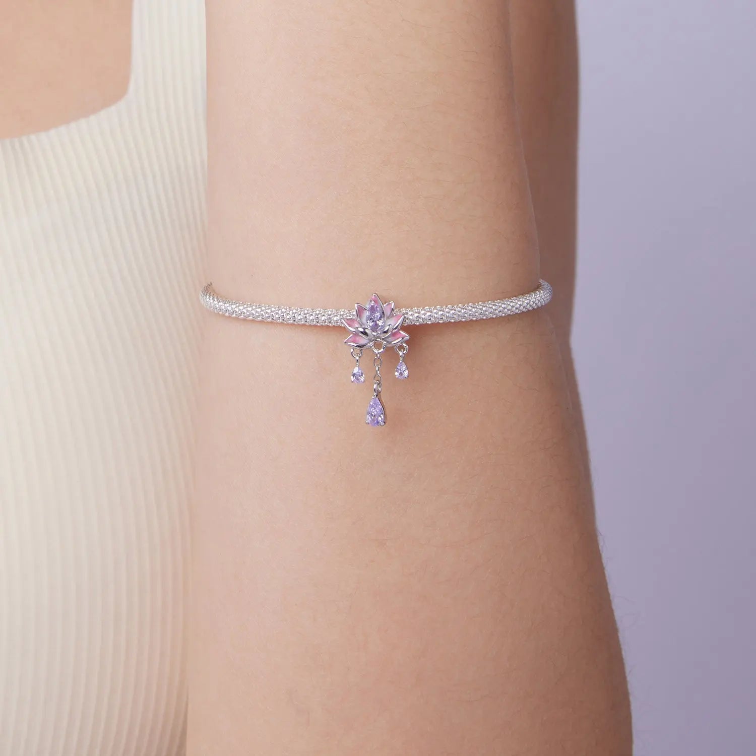 Pink Lotus Charm jewelaus