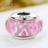 jewelaus CHARMS Pink Murano Flower Glass Charm