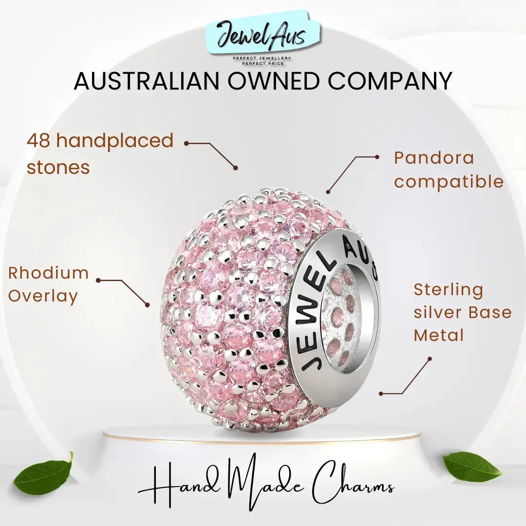jewelaus CHARMS Pink Pave Charm